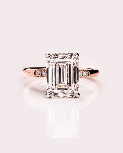 Cushion Hidden Halo Lab Grown Diamond Engagement Ring