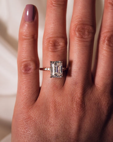 Cushion Hidden Halo Lab Grown Diamond Engagement Ring