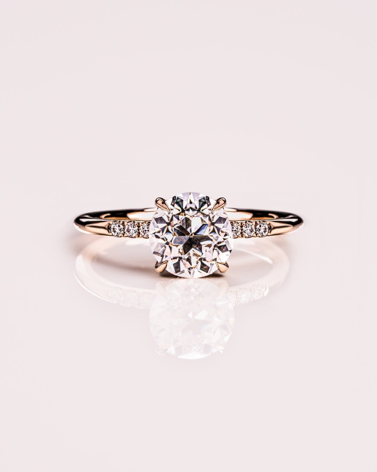 Cushion Hidden Halo Lab Grown Diamond Engagement Ring