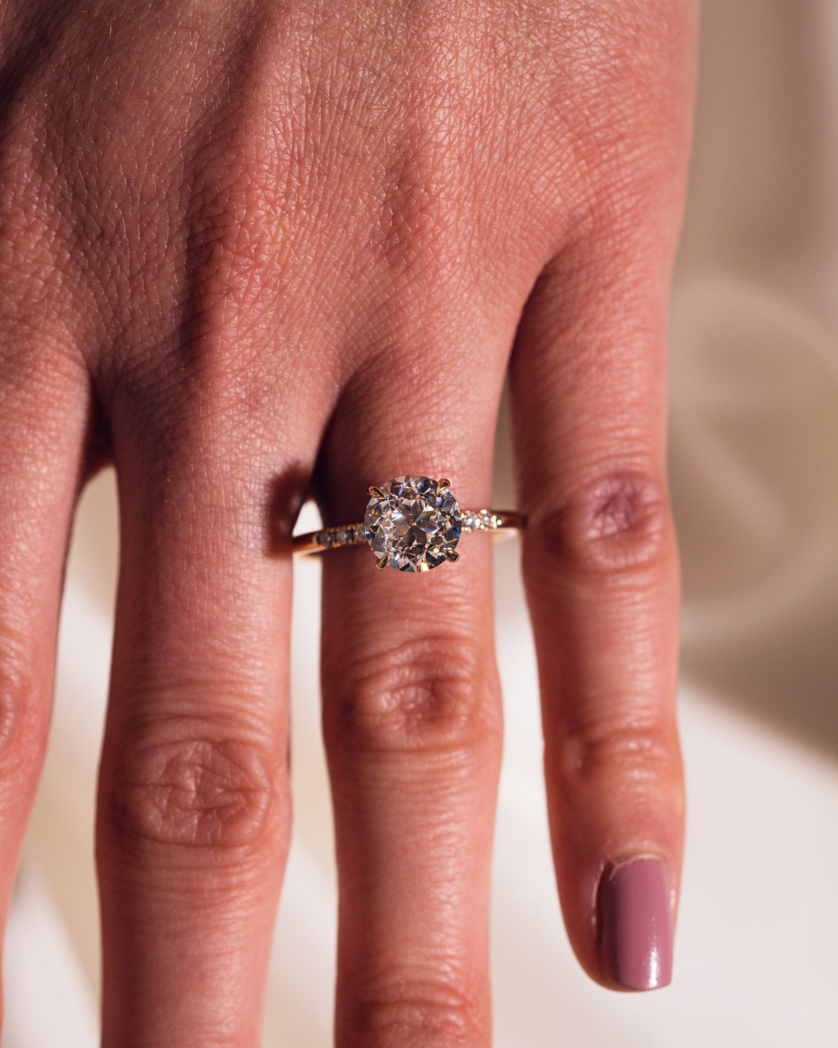 Cushion Hidden Halo Lab Grown Diamond Engagement Ring
