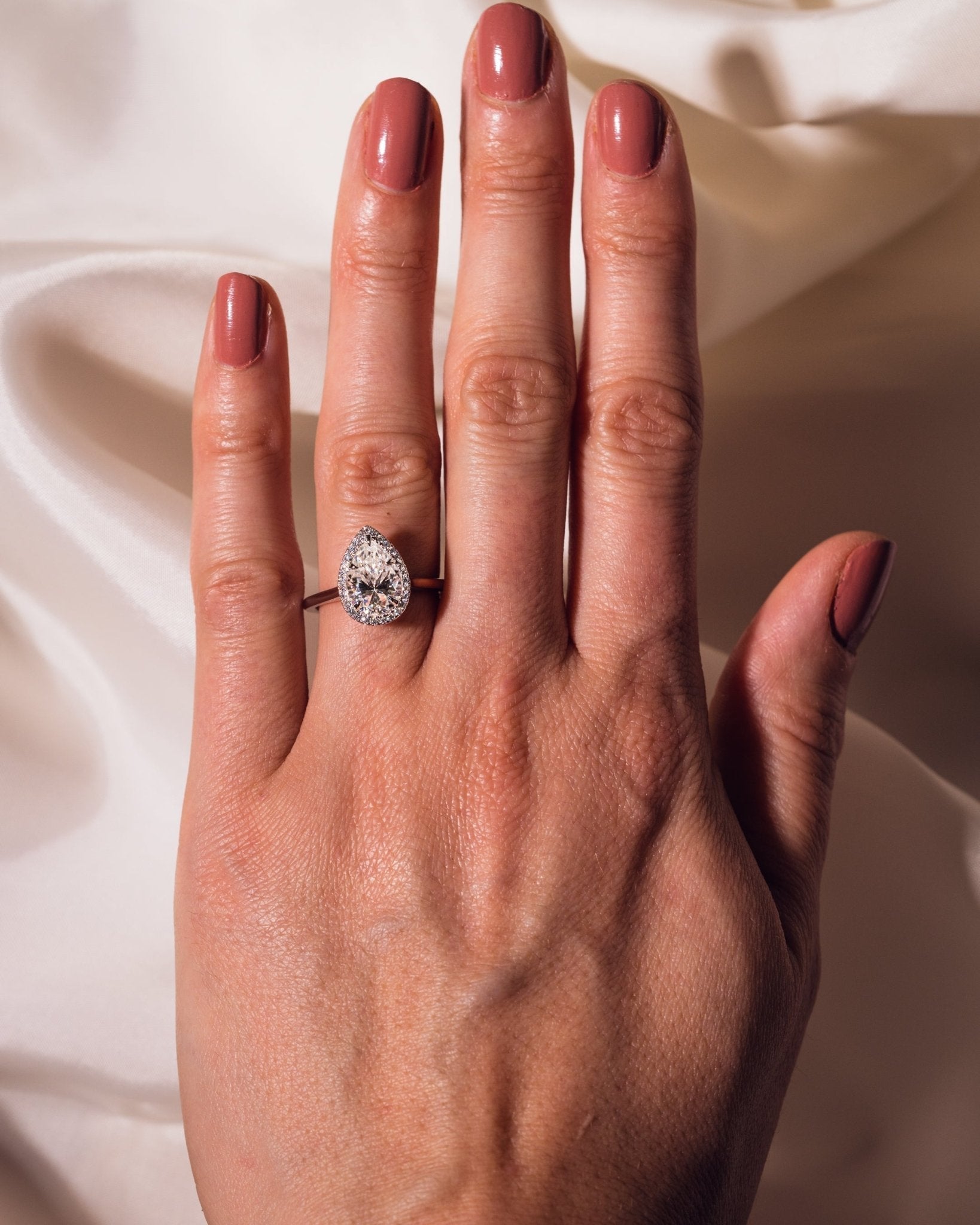 Cushion Hidden Halo Lab Grown Diamond Engagement Ring