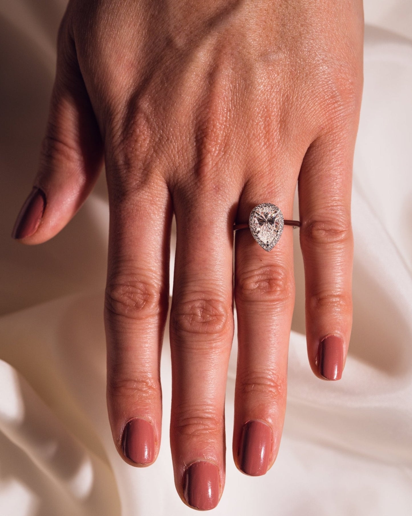 Cushion Hidden Halo Lab Grown Diamond Engagement Ring
