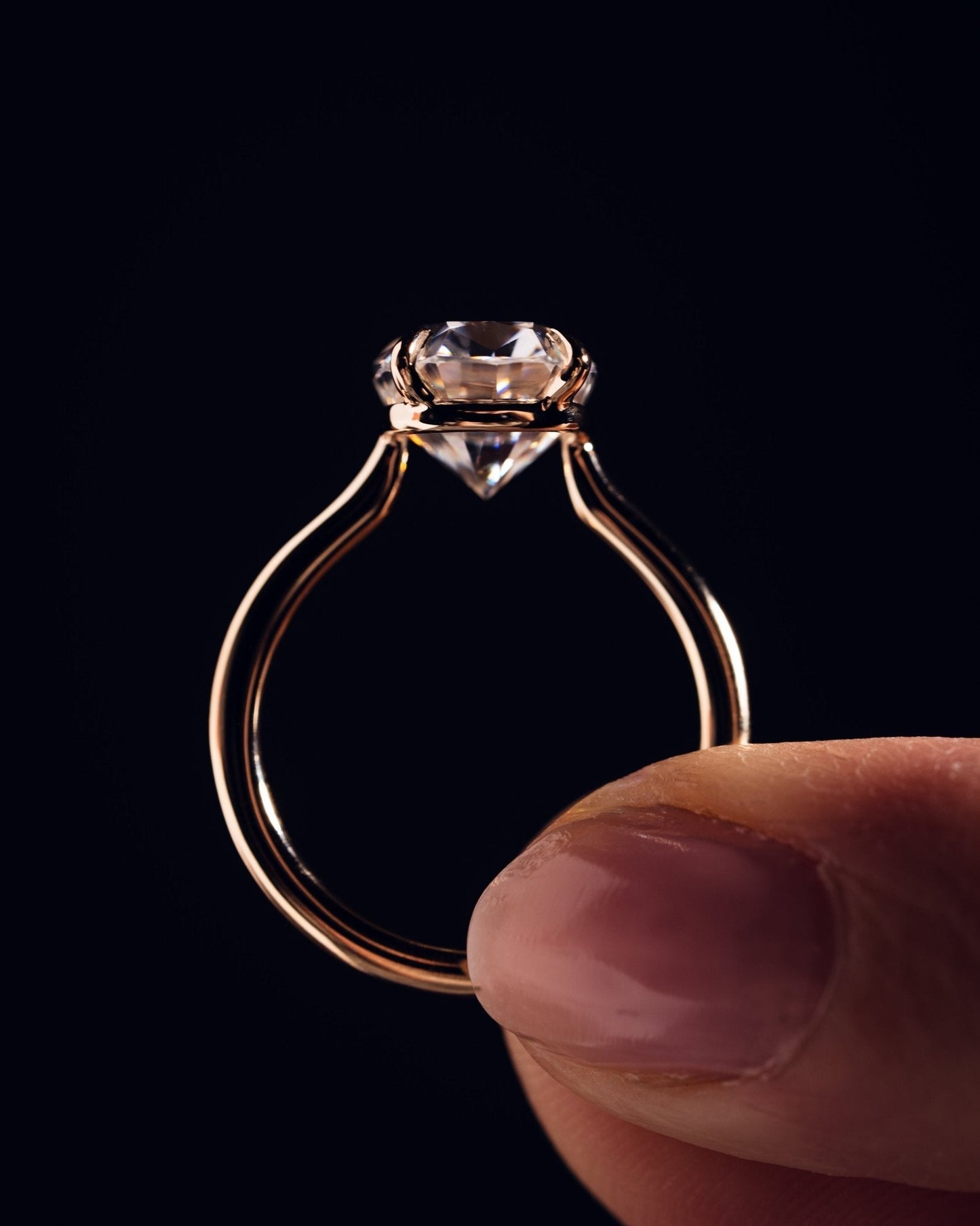 Cushion Hidden Halo Lab Grown Diamond Engagement Ring