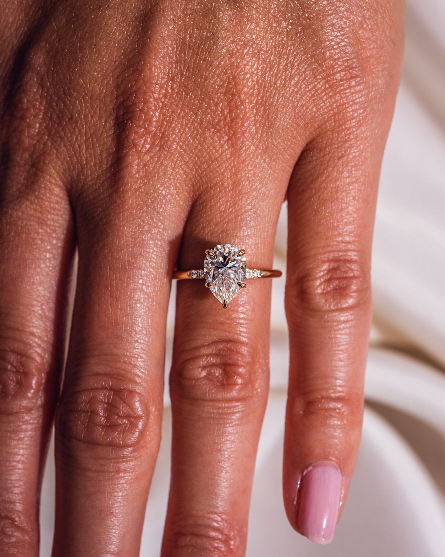 Cushion Hidden Halo Lab Grown Diamond Engagement Ring