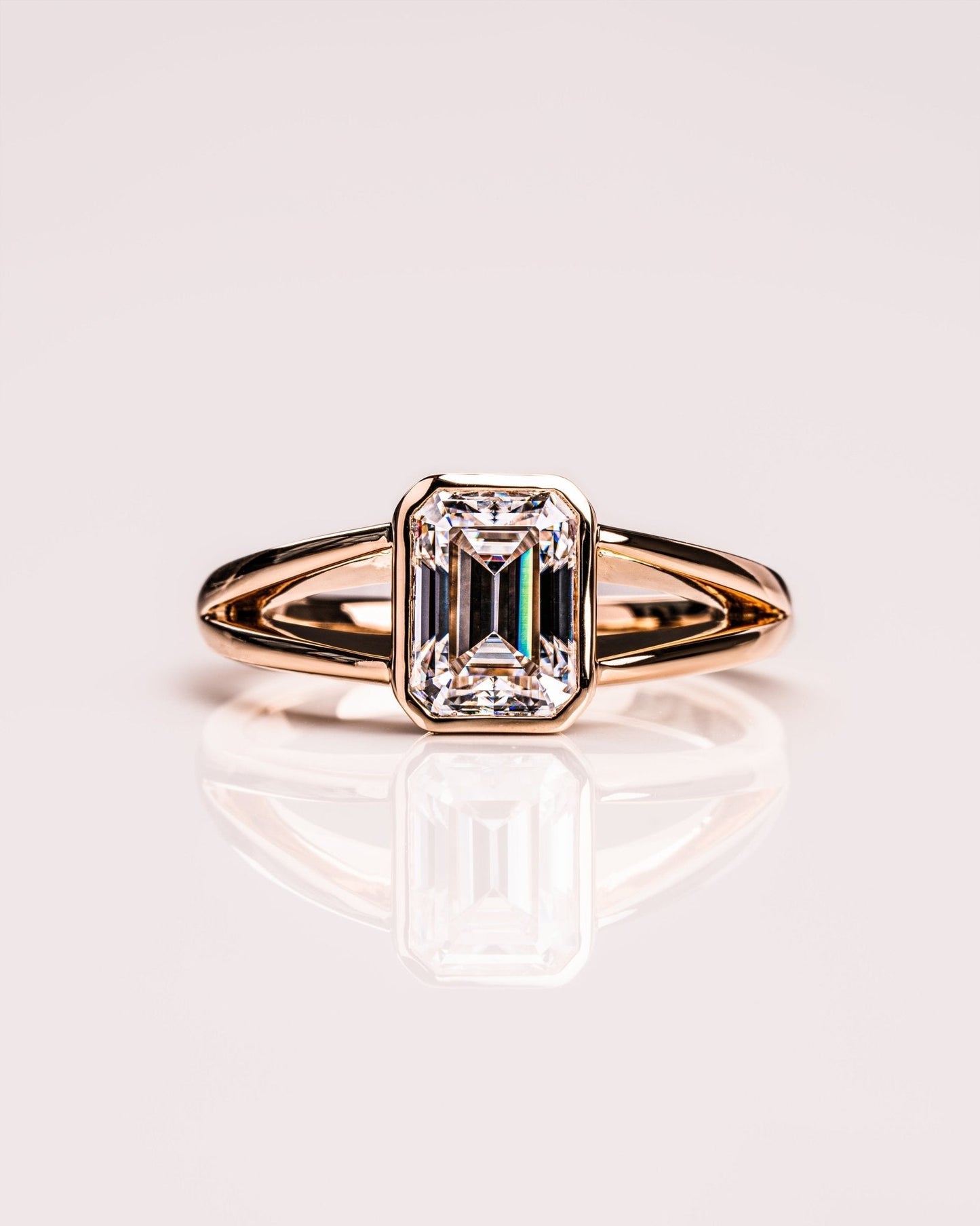 Cushion Hidden Halo Lab Grown Diamond Engagement Ring