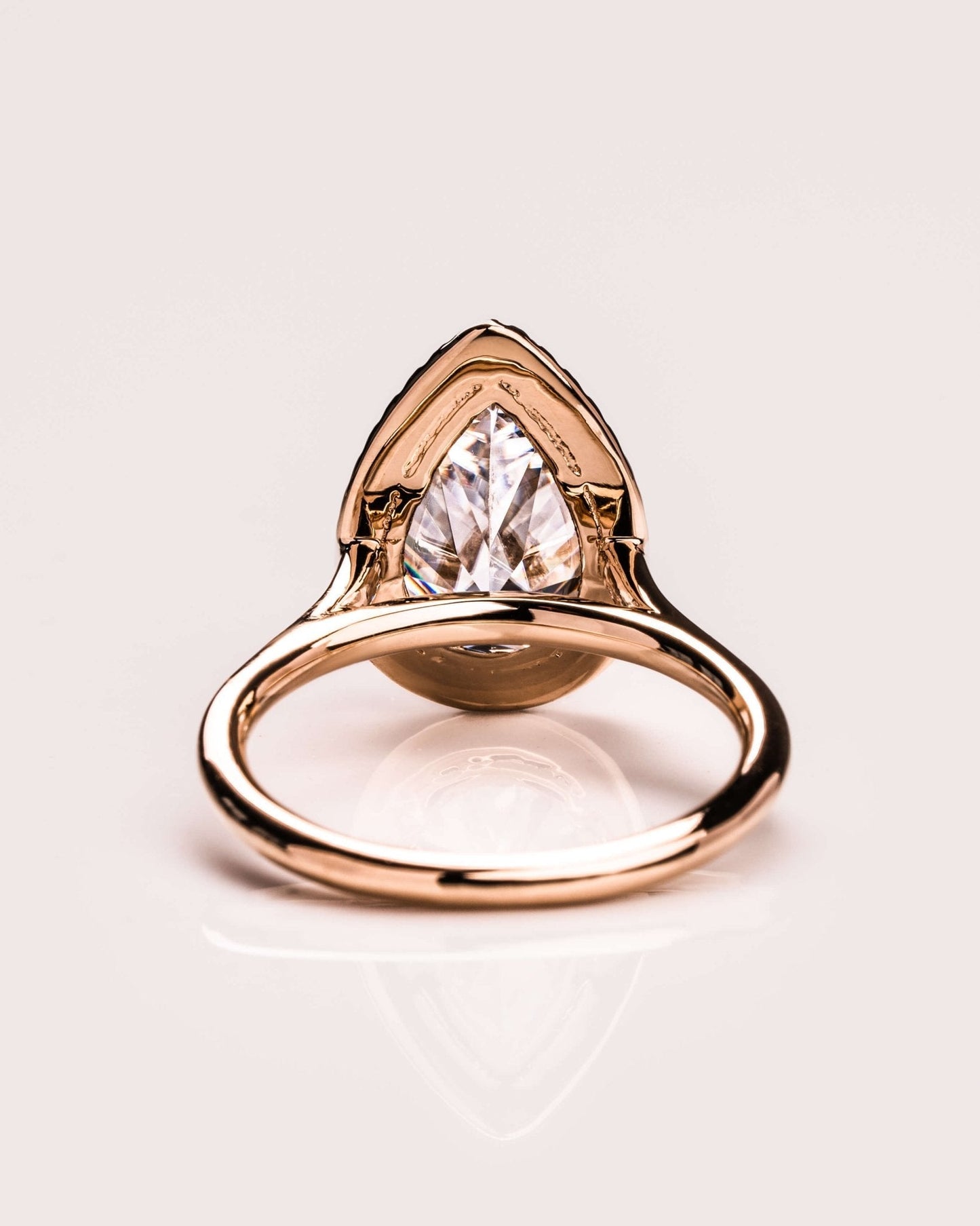 Cushion Hidden Halo Lab Grown Diamond Engagement Ring