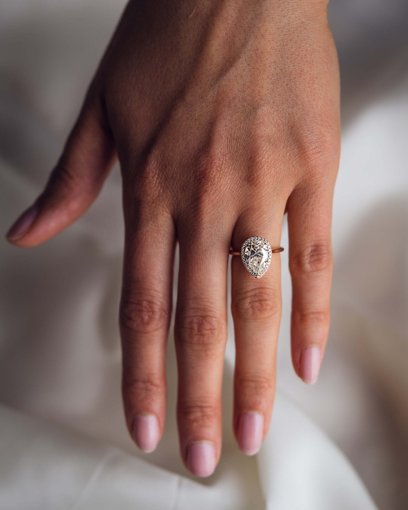 Cushion Hidden Halo Lab Grown Diamond Engagement Ring