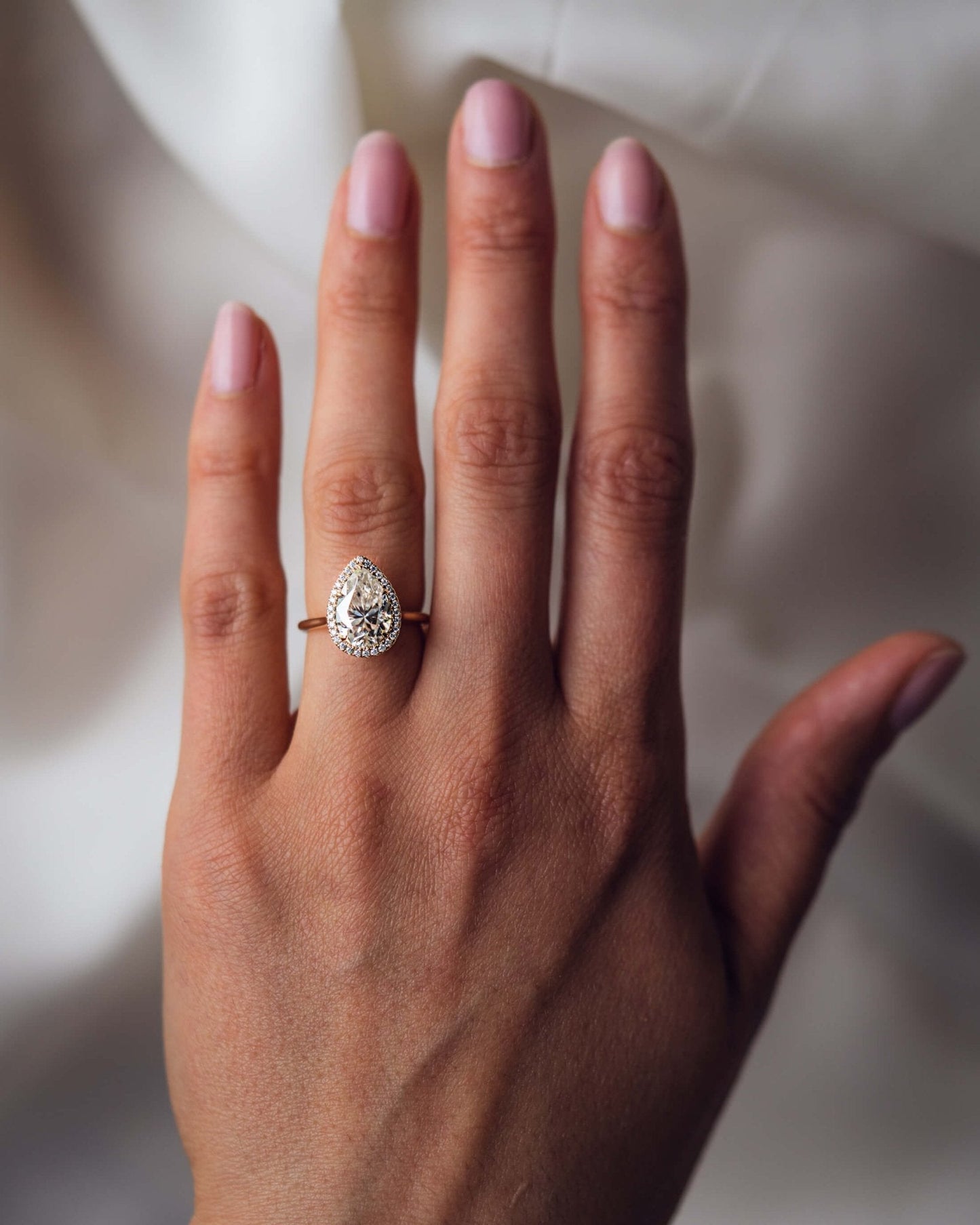 Cushion Hidden Halo Lab Grown Diamond Engagement Ring
