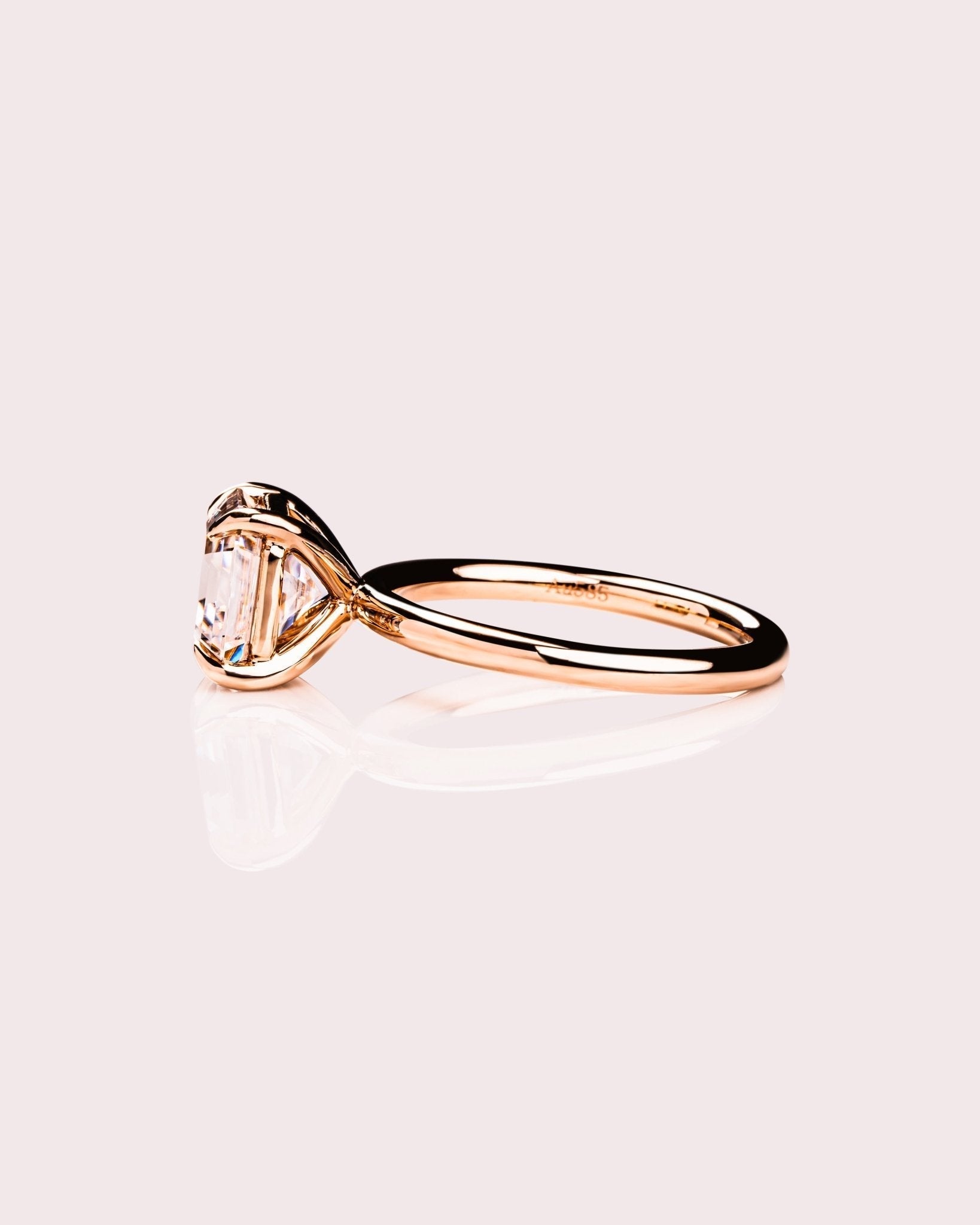 Cushion Hidden Halo Lab Grown Diamond Engagement Ring