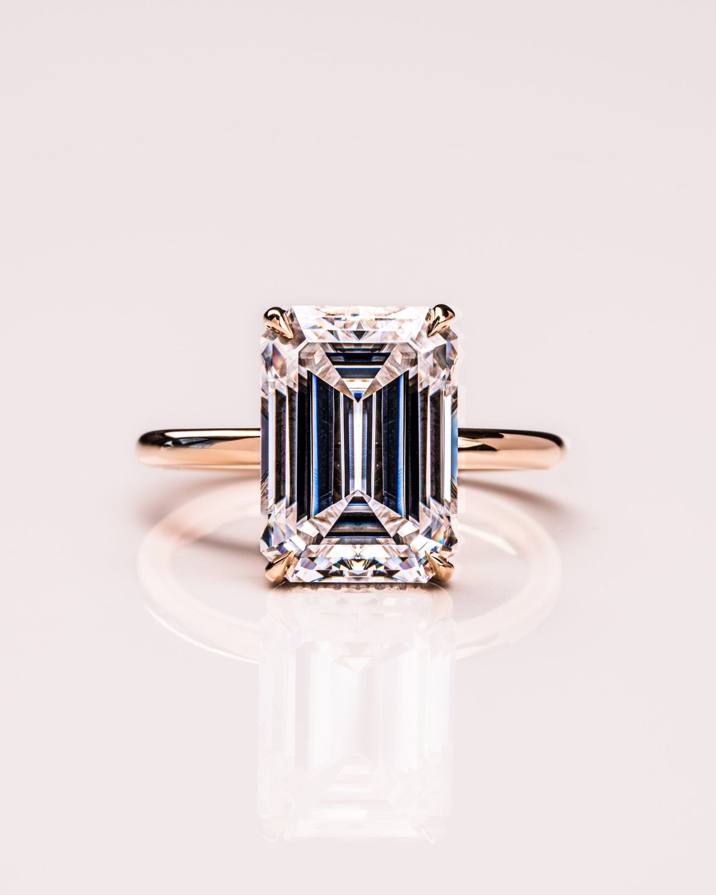 Cushion Hidden Halo Lab Grown Diamond Engagement Ring
