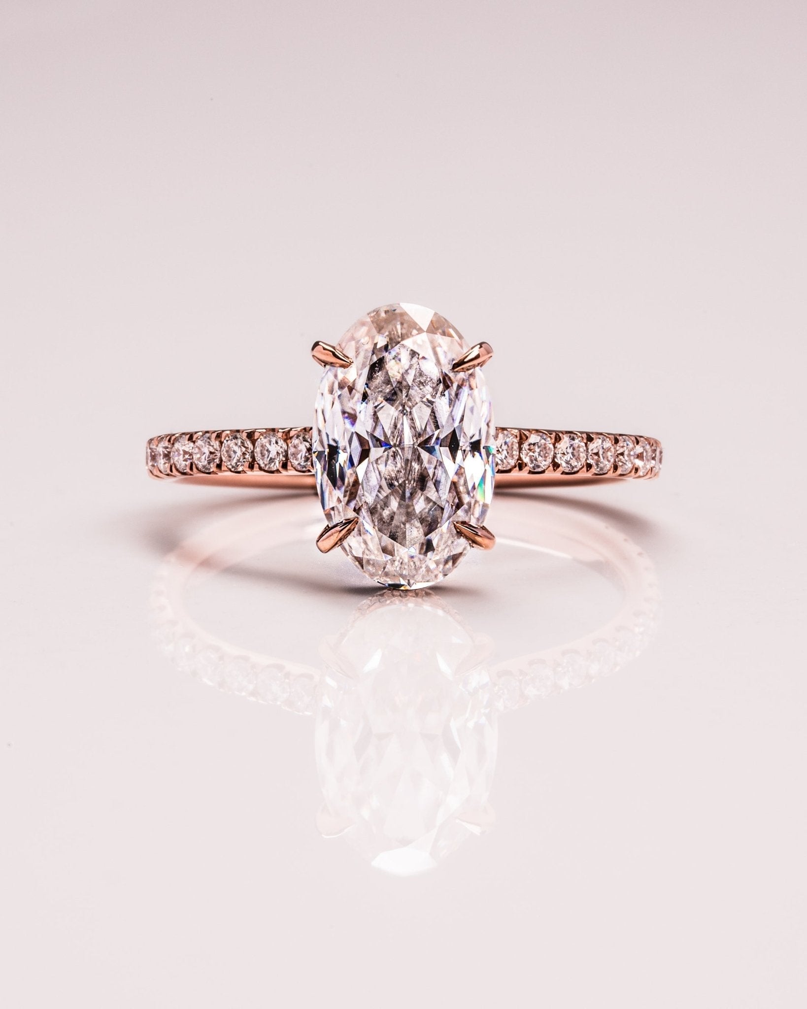 Cushion Hidden Halo Lab Grown Diamond Engagement Ring