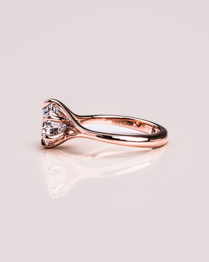 Cushion Hidden Halo Lab Grown Diamond Engagement Ring