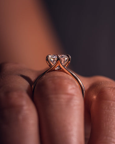Cushion Hidden Halo Lab Grown Diamond Engagement Ring