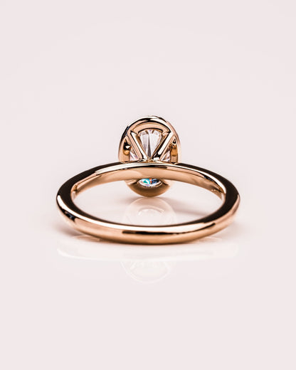 Cushion Hidden Halo Lab Grown Diamond Engagement Ring