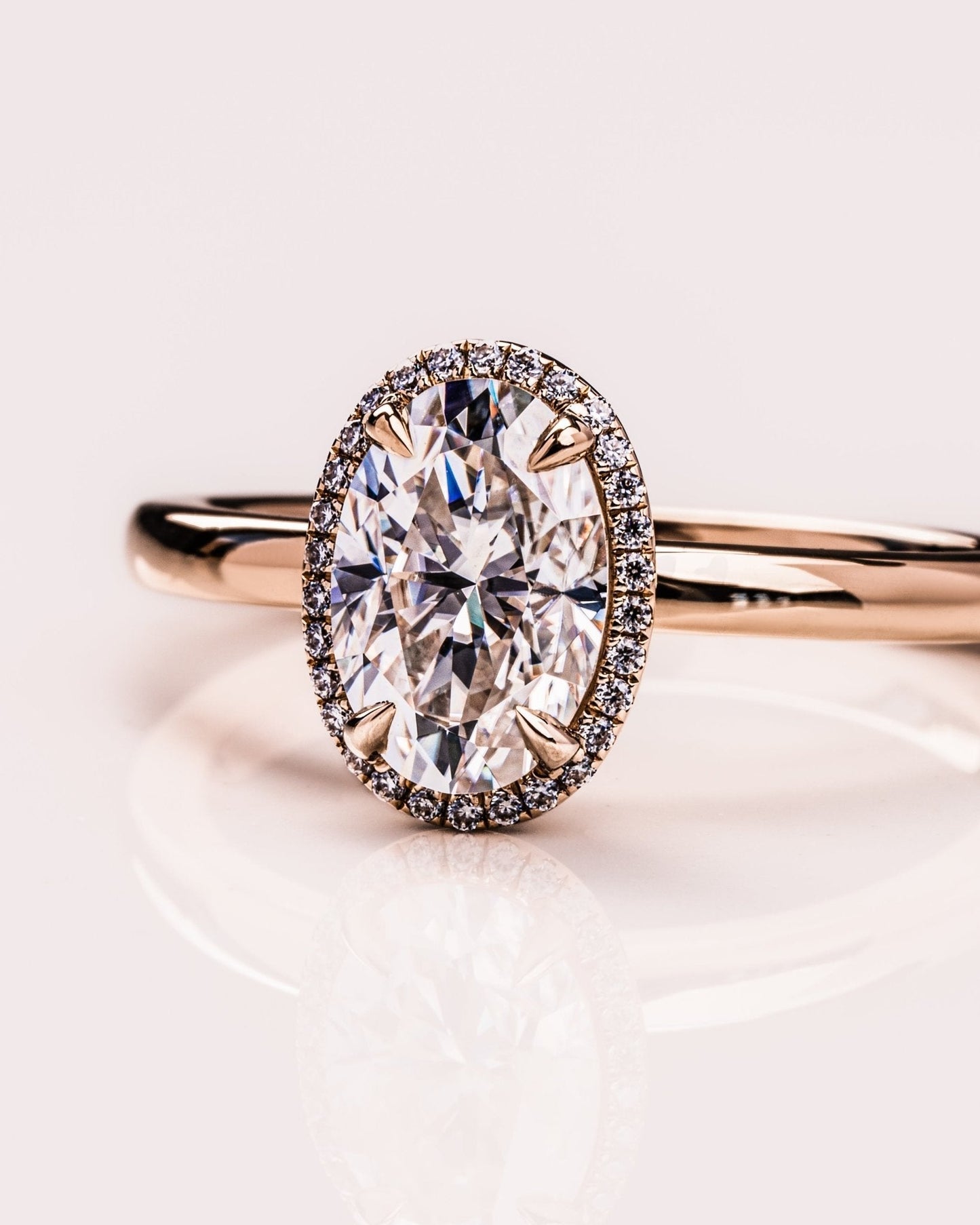 Cushion Hidden Halo Lab Grown Diamond Engagement Ring