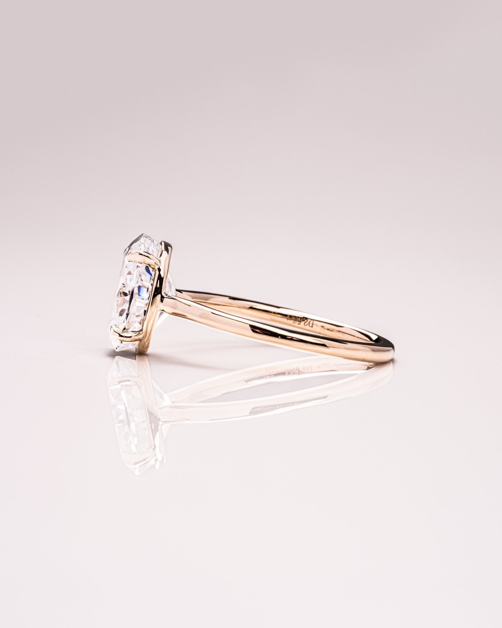 Cushion Hidden Halo Lab Grown Diamond Engagement Ring