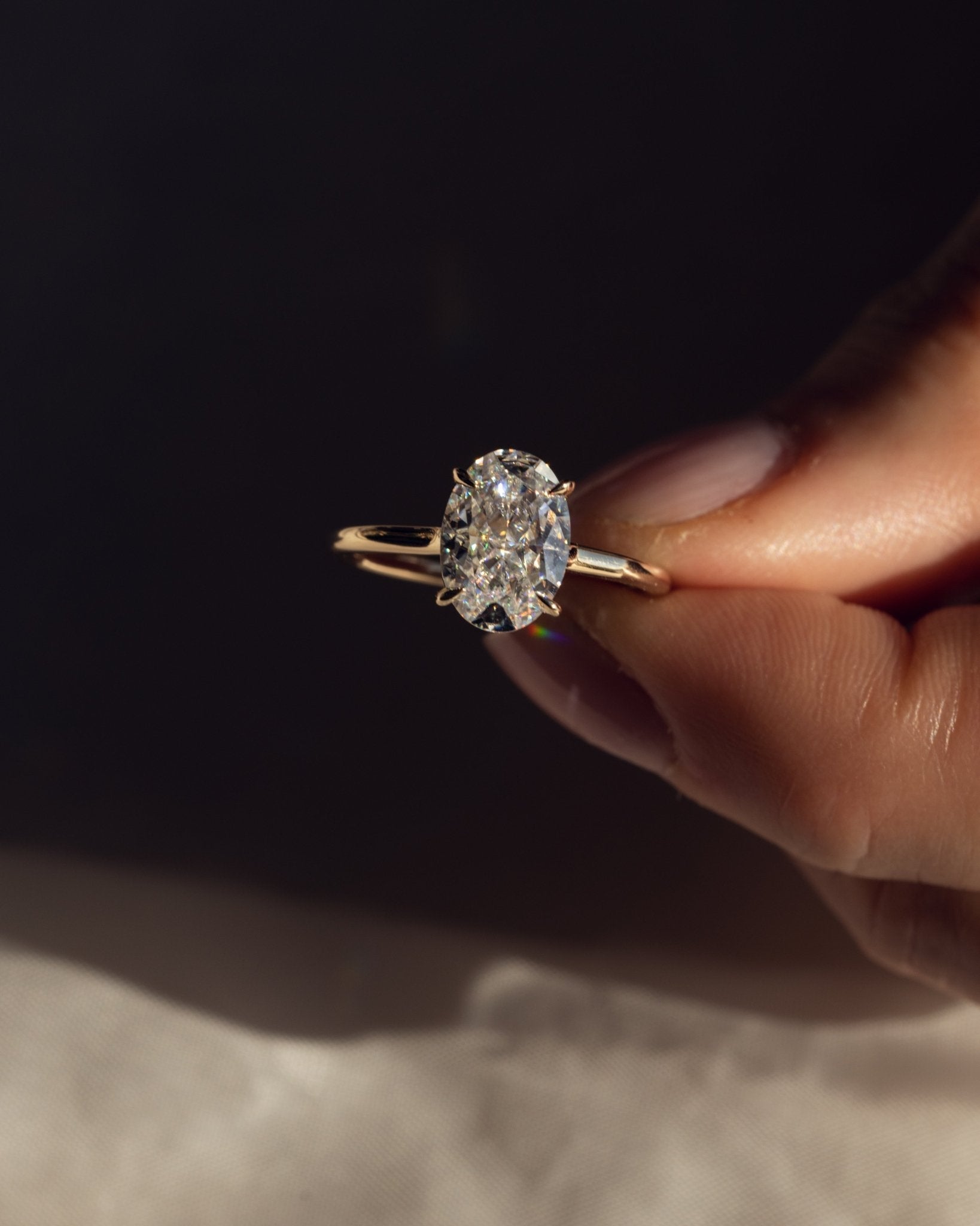 Cushion Hidden Halo Lab Grown Diamond Engagement Ring