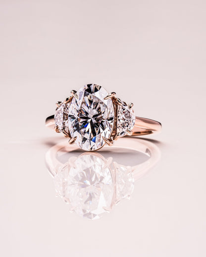Cushion Hidden Halo Lab Grown Diamond Engagement Ring