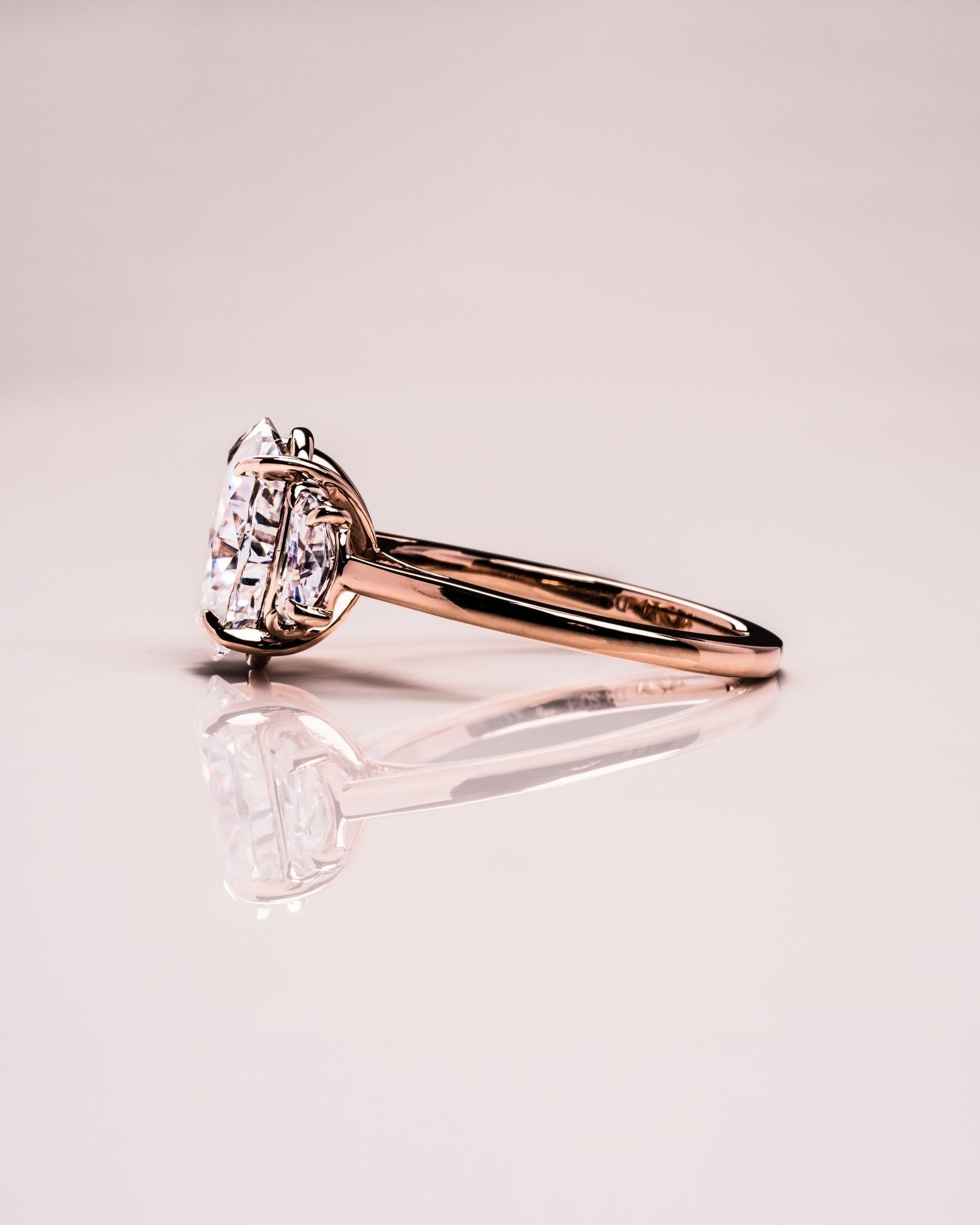 Cushion Hidden Halo Lab Grown Diamond Engagement Ring