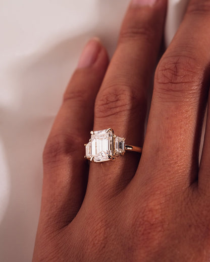 Cushion Hidden Halo Lab Grown Diamond Engagement Ring