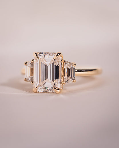 Cushion Hidden Halo Lab Grown Diamond Engagement Ring