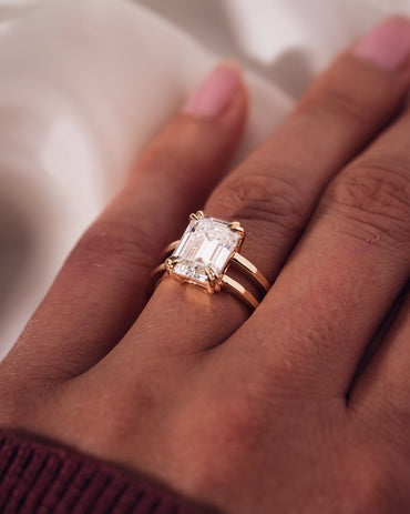 Cushion Hidden Halo Lab Grown Diamond Engagement Ring