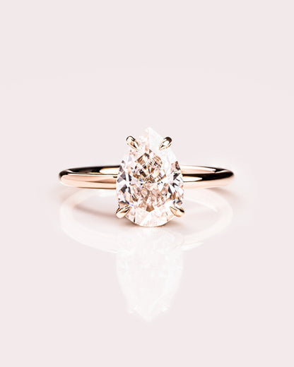Cushion Hidden Halo Lab Grown Diamond Engagement Ring