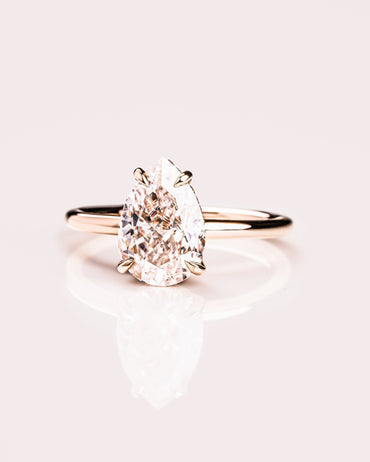 Cushion Hidden Halo Lab Grown Diamond Engagement Ring