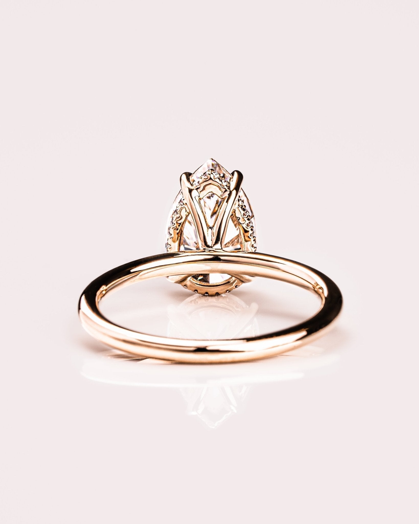 Cushion Hidden Halo Lab Grown Diamond Engagement Ring