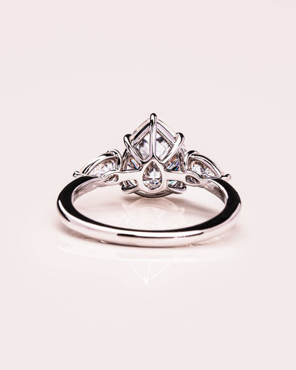 Cushion Hidden Halo Lab Grown Diamond Engagement Ring