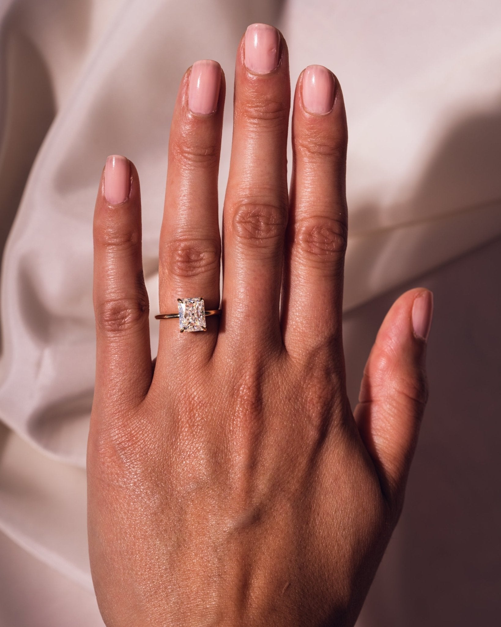 Cushion Hidden Halo Lab Grown Diamond Engagement Ring