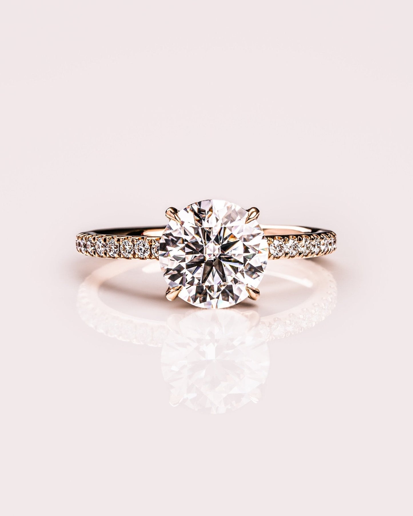 Cushion Hidden Halo Lab Grown Diamond Engagement Ring