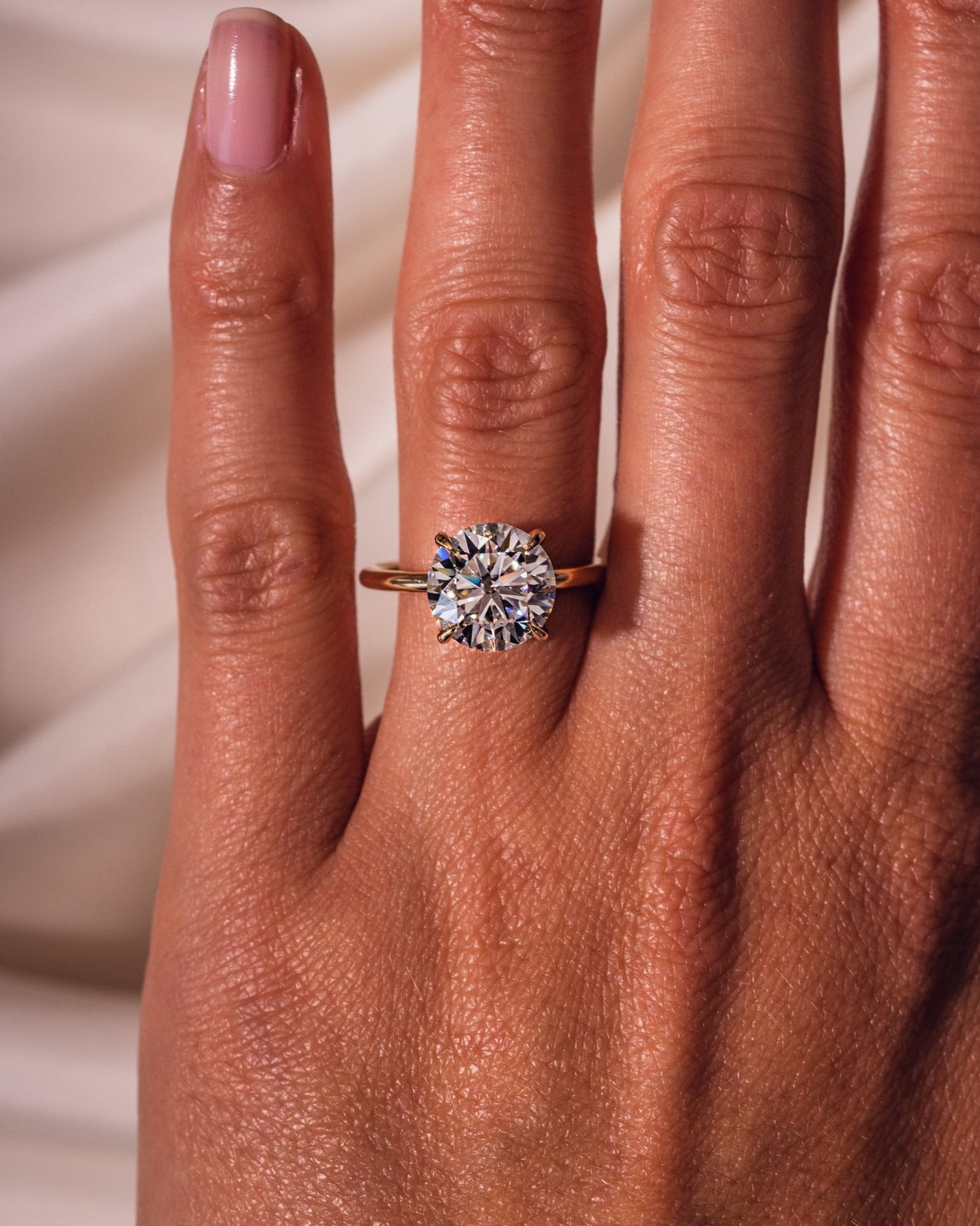 Cushion Hidden Halo Lab Grown Diamond Engagement Ring