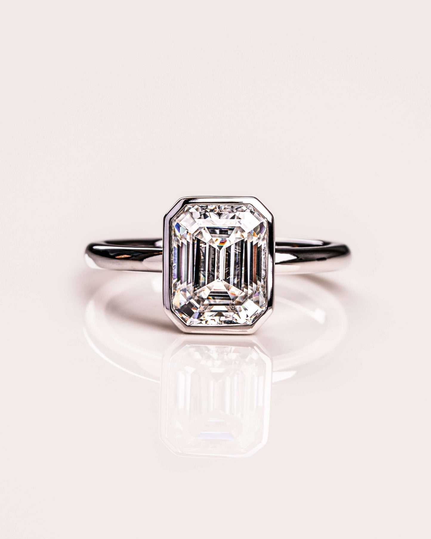 Cushion Hidden Halo Lab Grown Diamond Engagement Ring