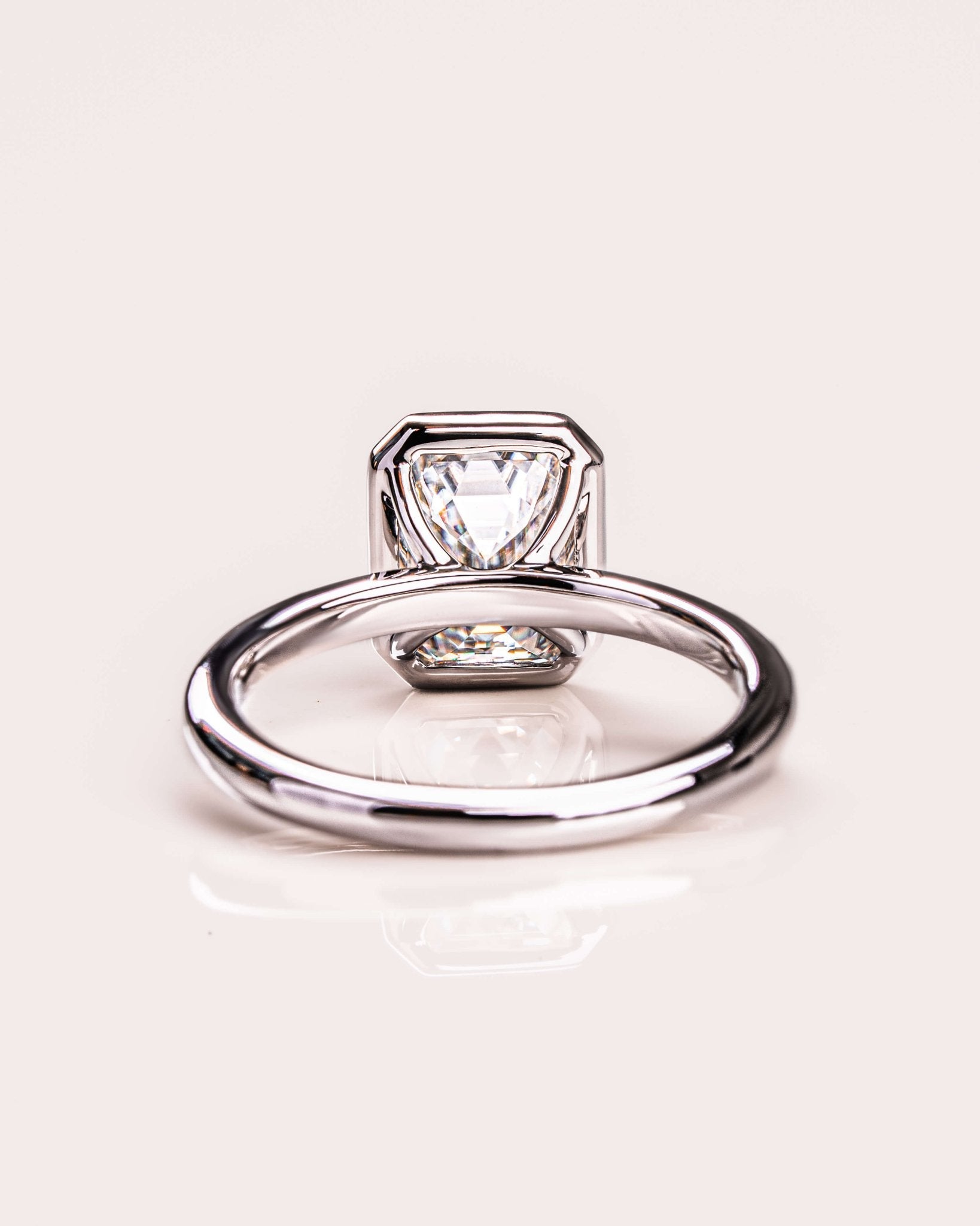 Cushion Hidden Halo Lab Grown Diamond Engagement Ring