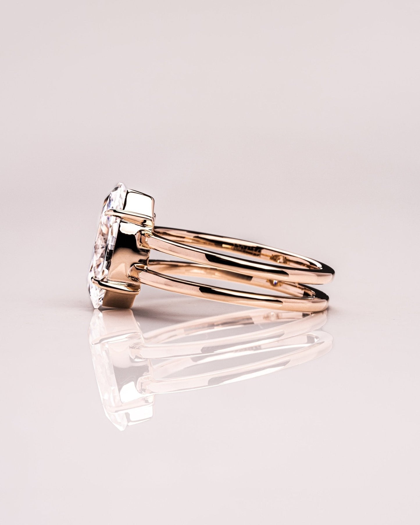 Cushion Hidden Halo Lab Grown Diamond Engagement Ring