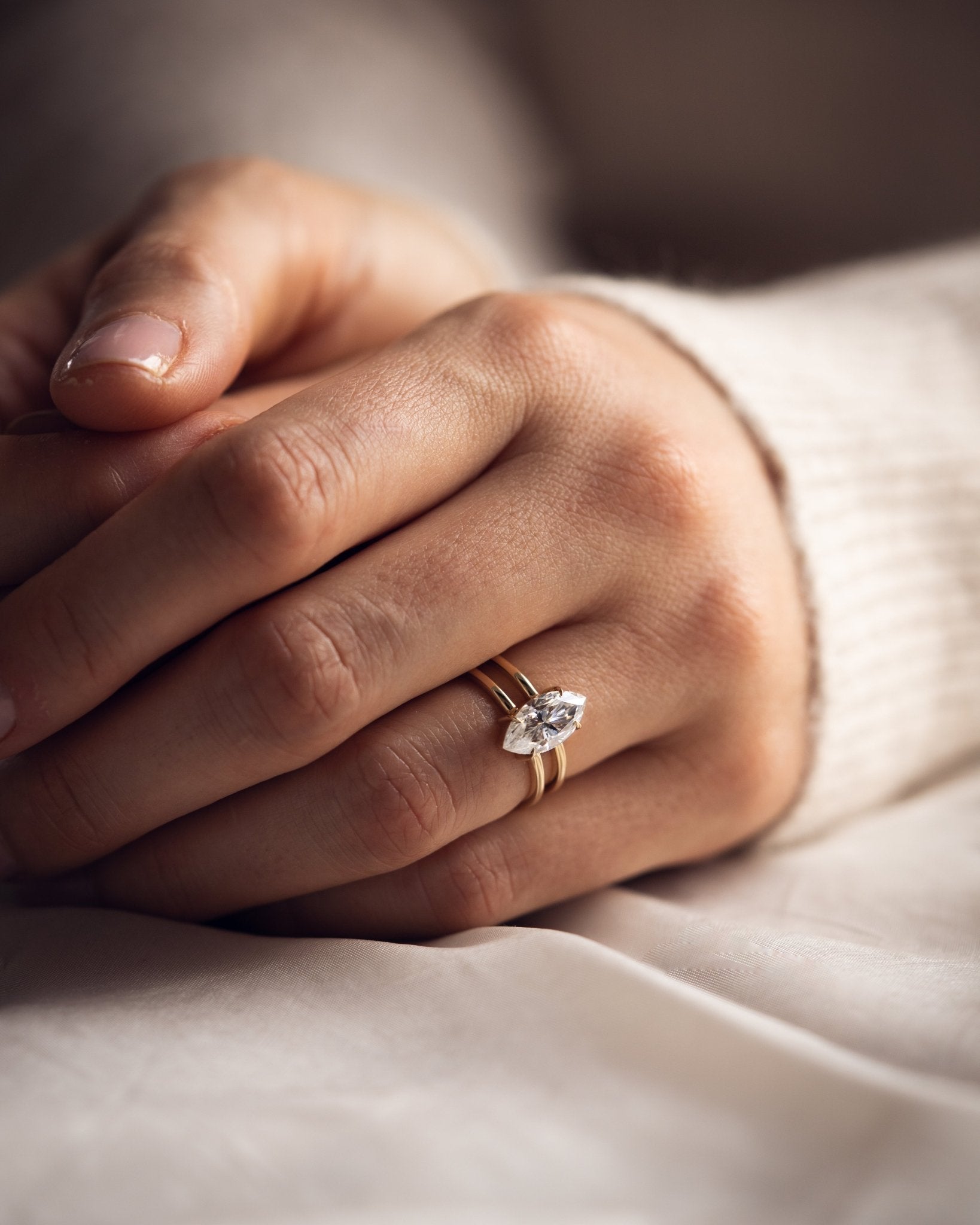 Cushion Hidden Halo Lab Grown Diamond Engagement Ring