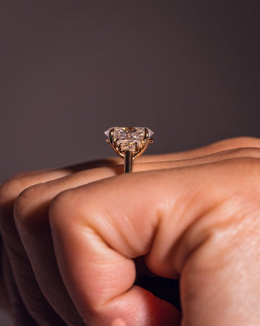 Cushion Hidden Halo Lab Grown Diamond Engagement Ring