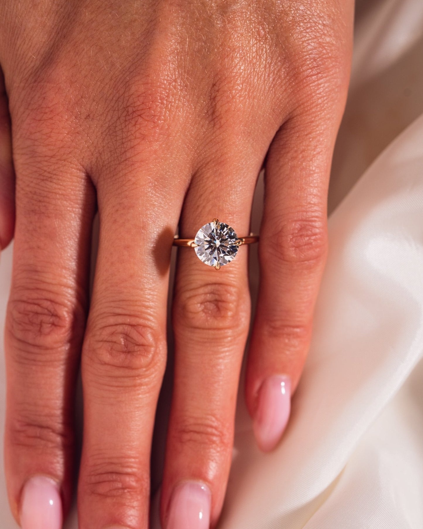 Cushion Hidden Halo Lab Grown Diamond Engagement Ring