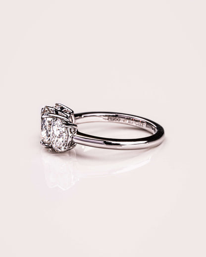 Cushion Hidden Halo Lab Grown Diamond Engagement Ring