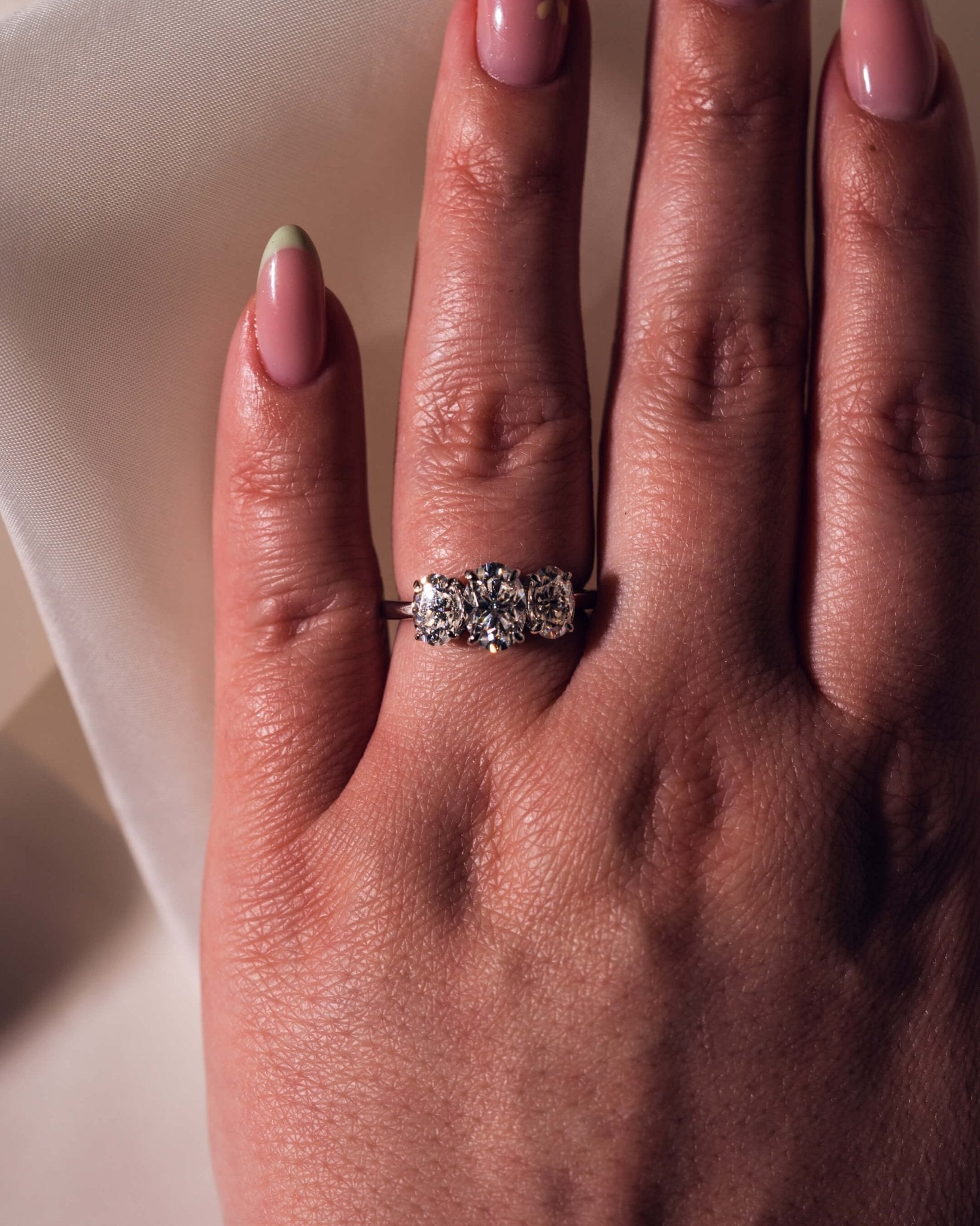 Cushion Hidden Halo Lab Grown Diamond Engagement Ring