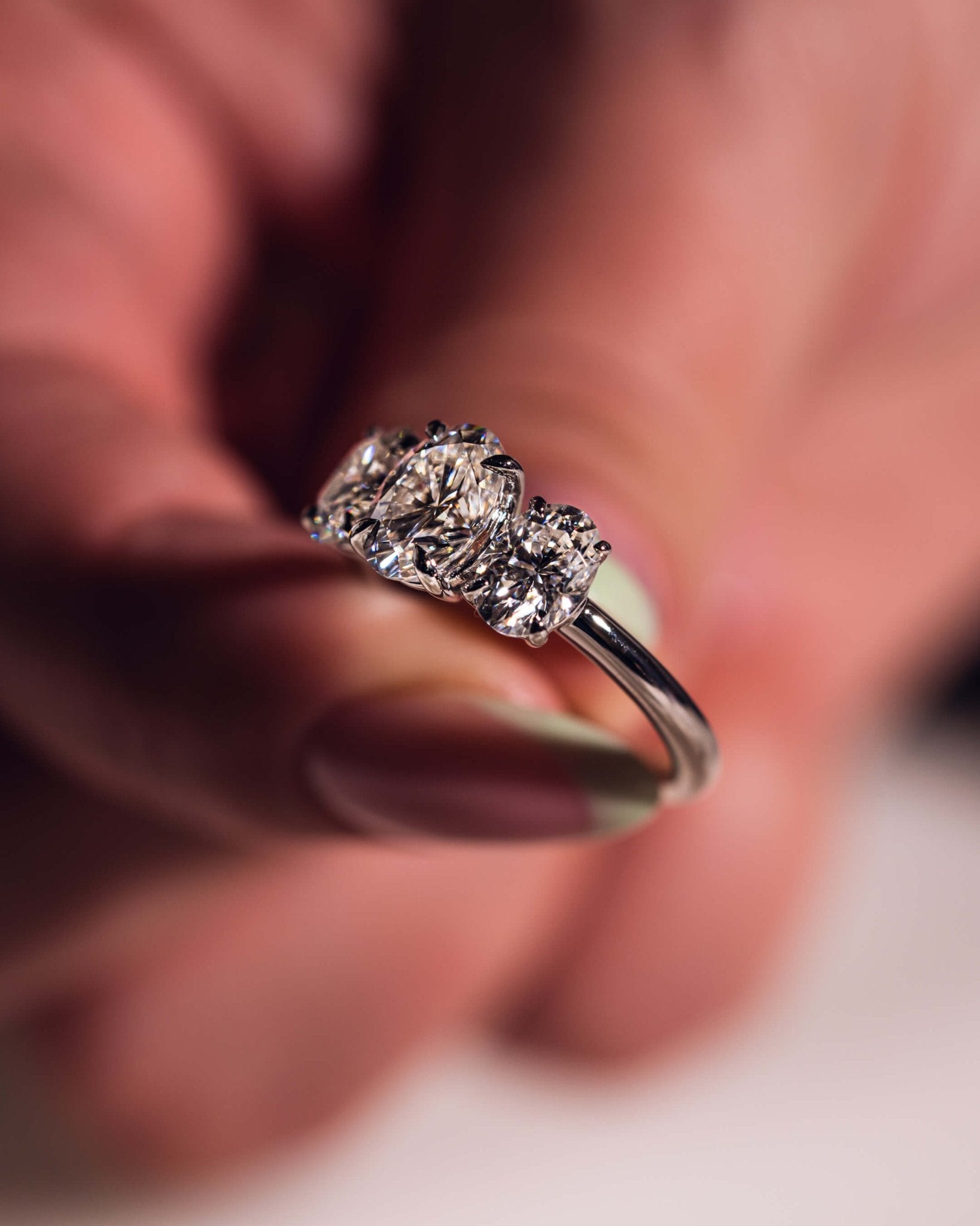 Cushion Hidden Halo Lab Grown Diamond Engagement Ring