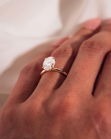 Cushion Hidden Halo Lab Grown Diamond Engagement Ring