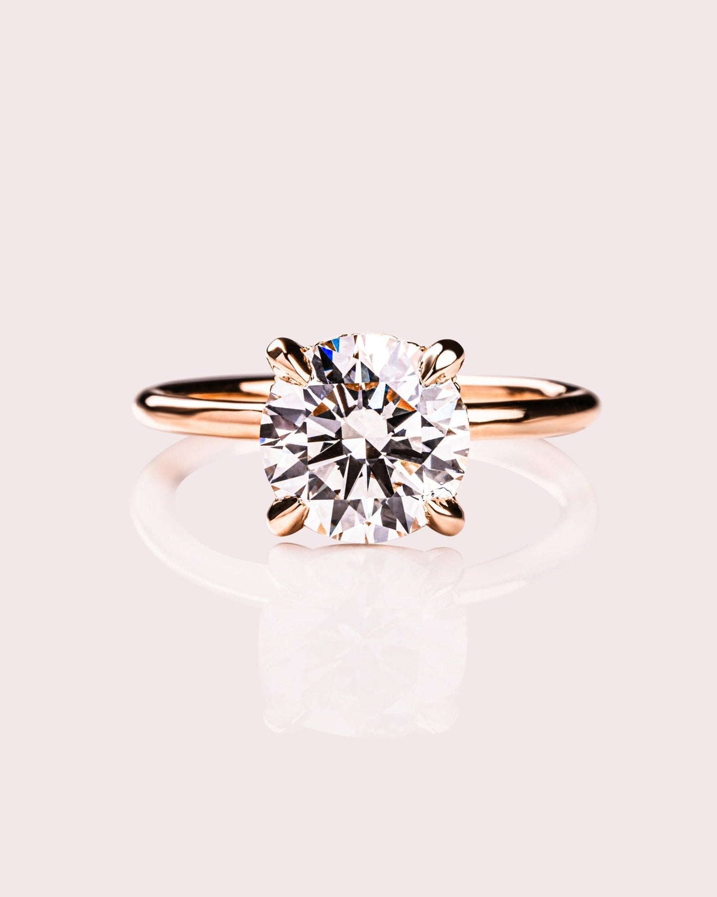 Cushion Hidden Halo Lab Grown Diamond Engagement Ring