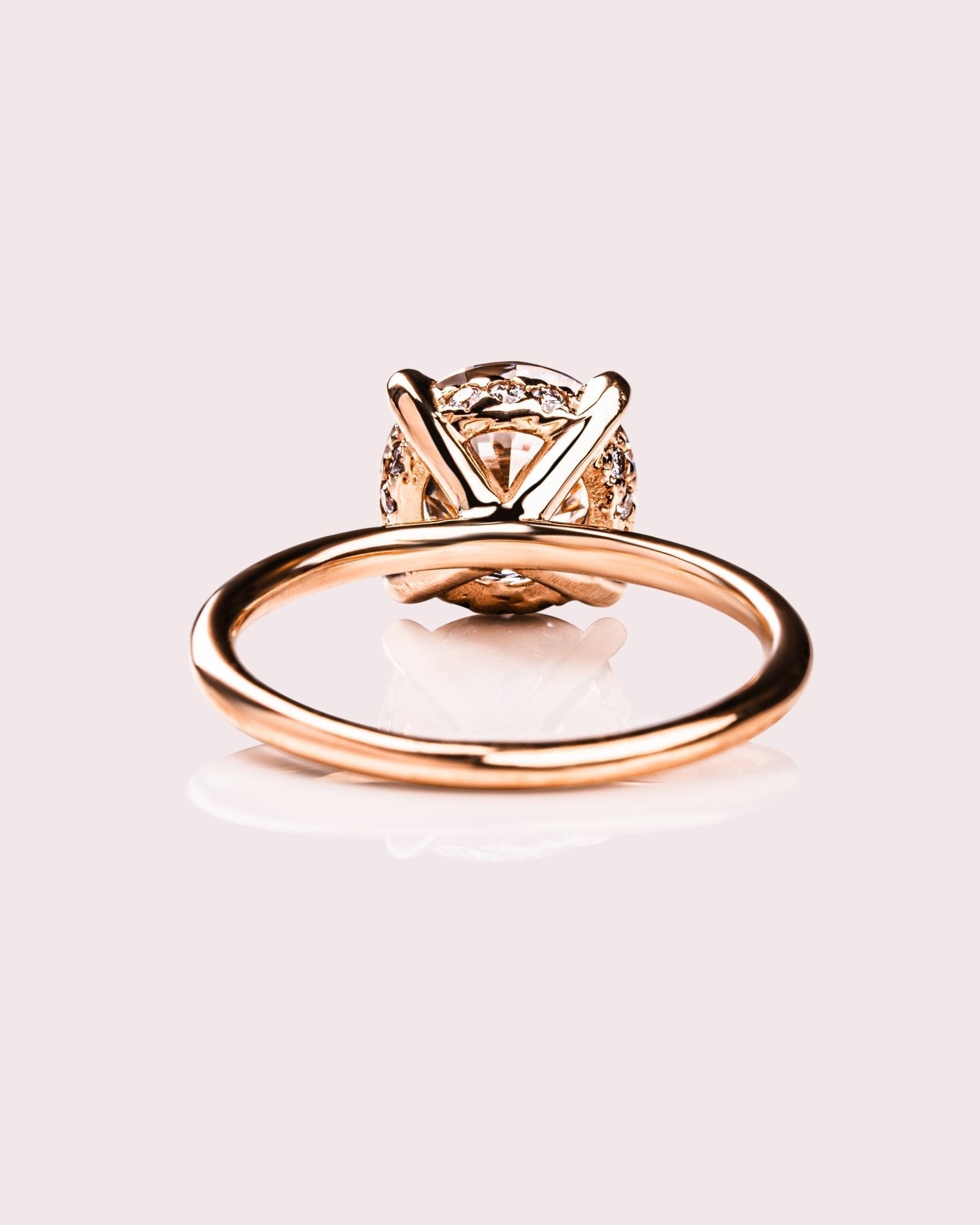 Cushion Hidden Halo Lab Grown Diamond Engagement Ring