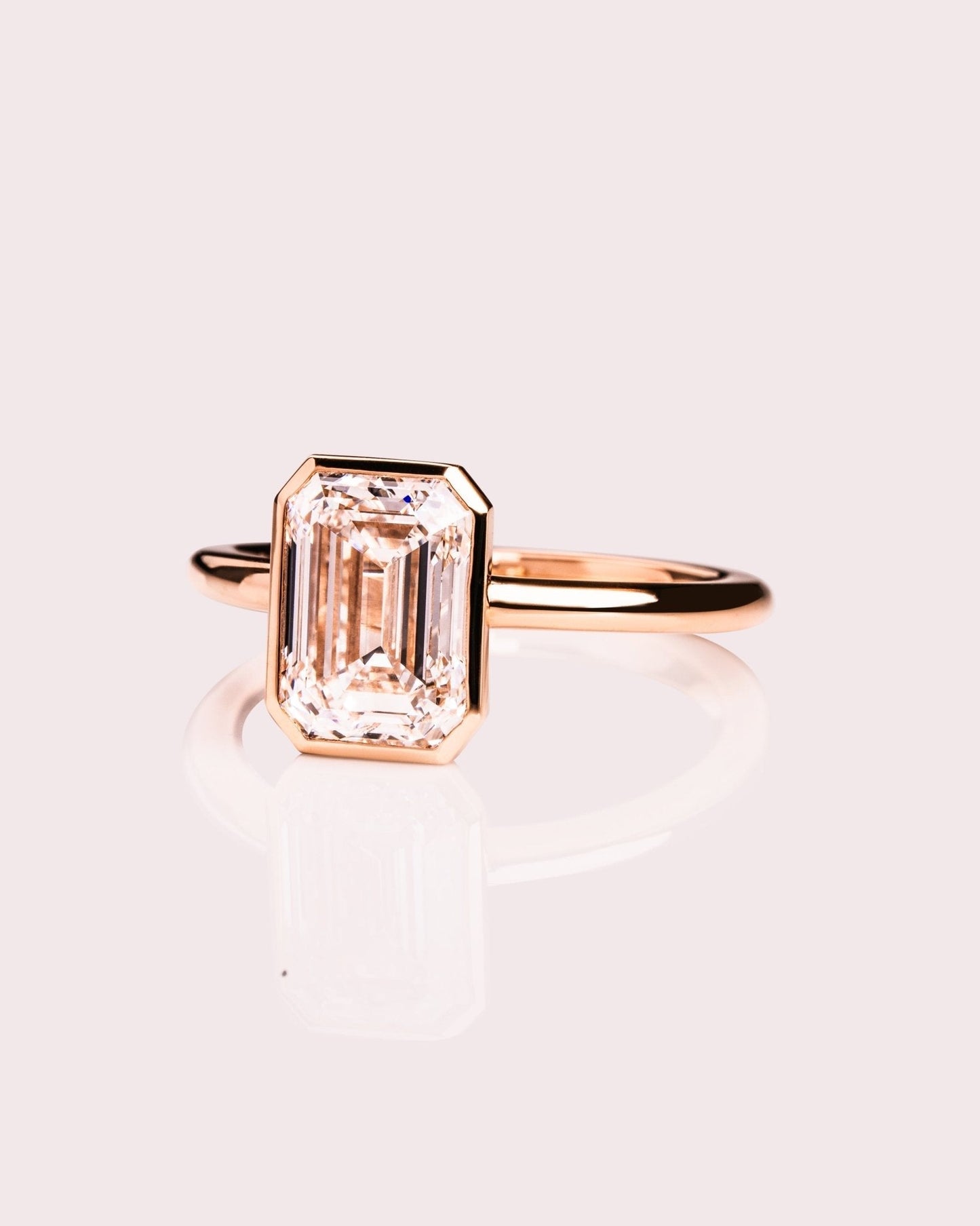 Cushion Hidden Halo Lab Grown Diamond Engagement Ring