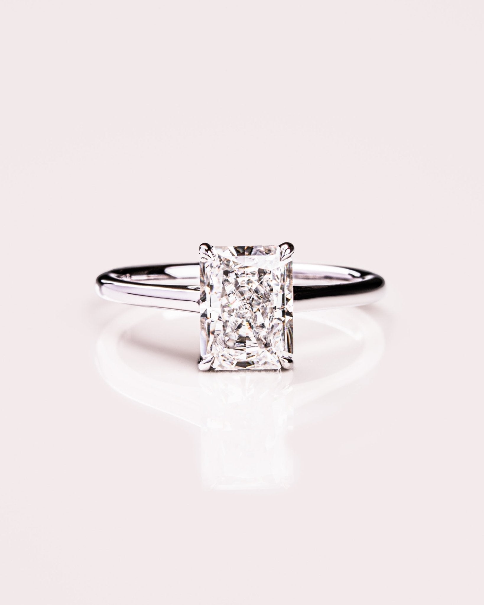 Cushion Hidden Halo Lab Grown Diamond Engagement Ring