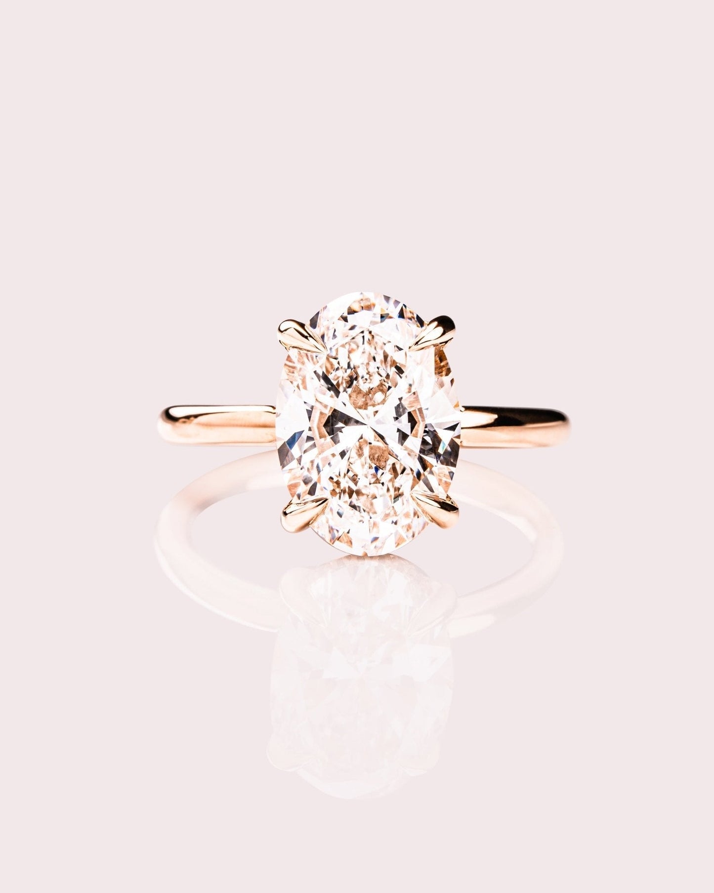 Cushion Hidden Halo Lab Grown Diamond Engagement Ring