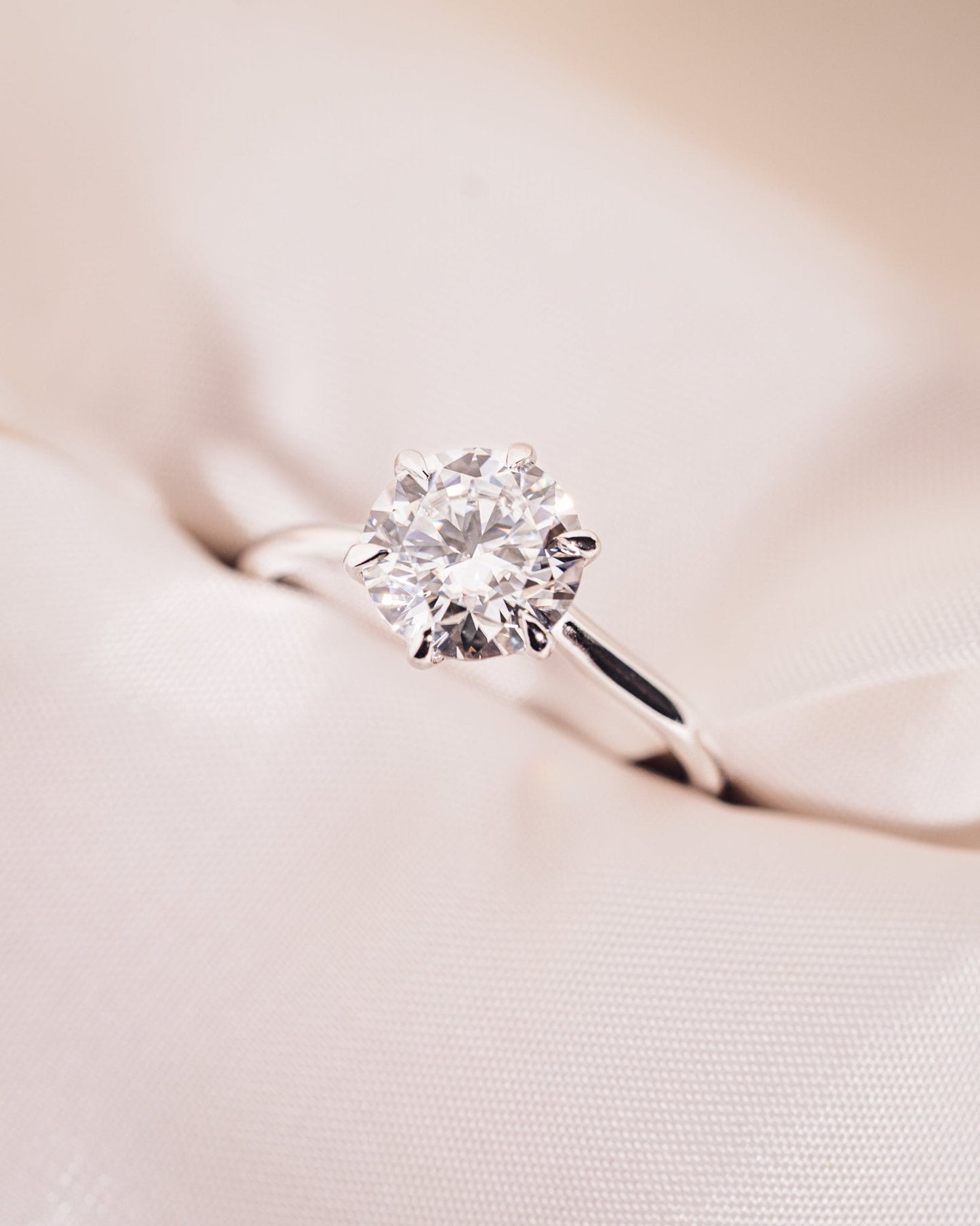 Cushion Hidden Halo Lab Grown Diamond Engagement Ring