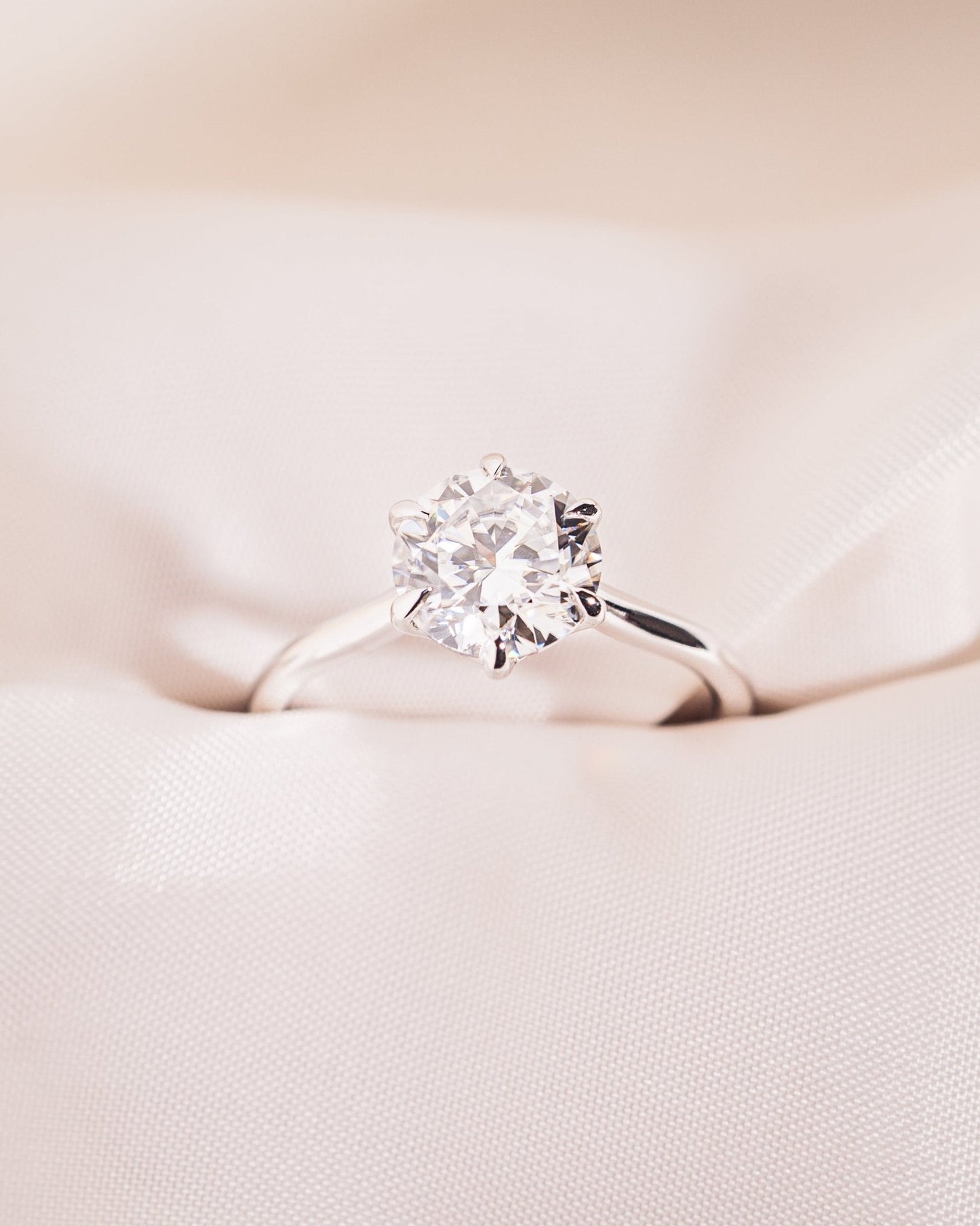 Cushion Hidden Halo Lab Grown Diamond Engagement Ring